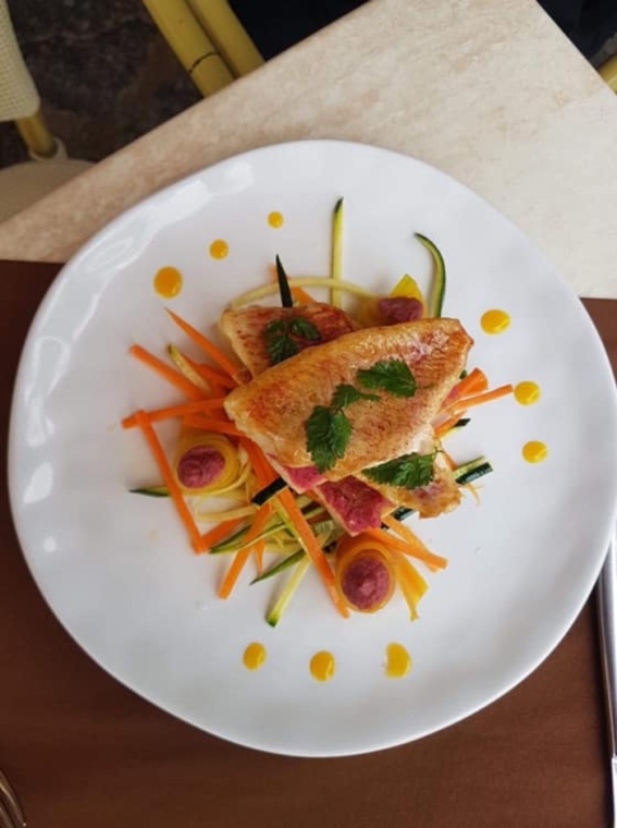 Déguster du thon frais avec filet de sébaste, Collioure, Restaurant La Plage